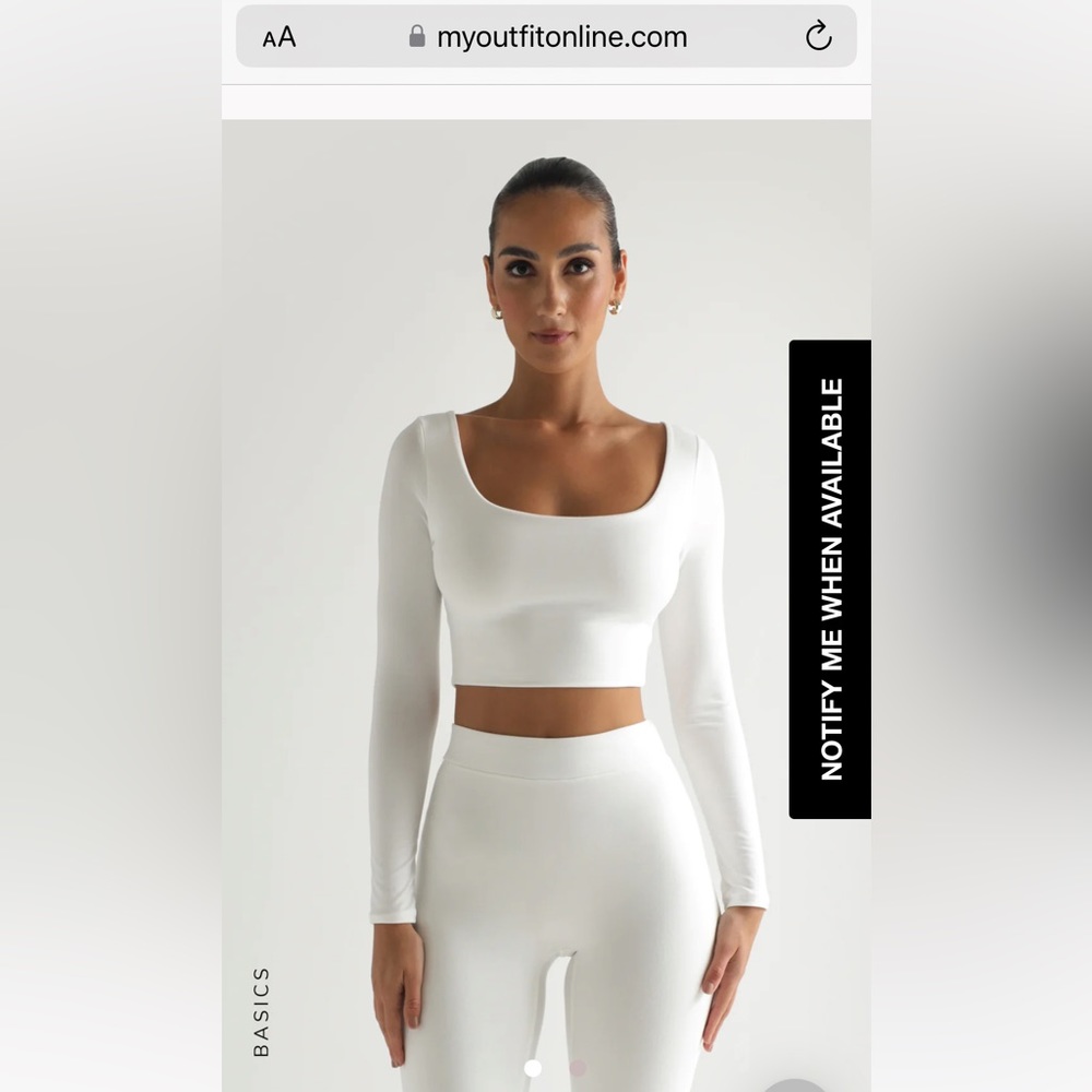 My Outfit Online Long Sleeve Crop Top
